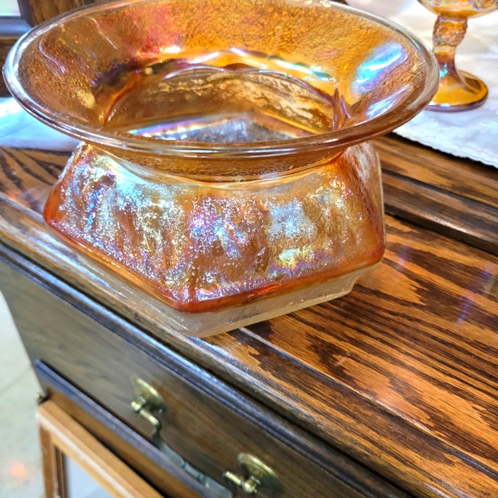 1940s marigold carnival crackle spatoon